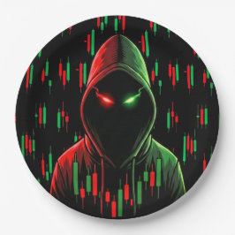 Trading Chart Patroon Streetwear Rood Groene Kaars Papieren Bordje
