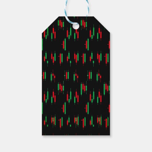 Trading Chart Pattern Streetwear Red Green Candle Cadeaulabel (Achterkant)