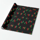 Trading Chart Pattern Streetwear Red Green Candle Cadeaupapier (Uitgerold)