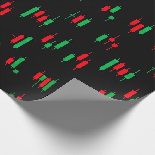 Trading Chart Pattern Streetwear Red Green Candle Cadeaupapier (Hoek)