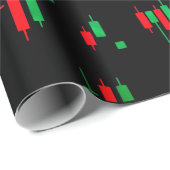 Trading Chart Pattern Streetwear Red Green Candle Cadeaupapier (Rol Hoek)
