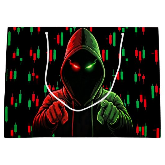 Trading Chart Pattern Streetwear Red Green Candle Groot Cadeauzakje (Voorkant)