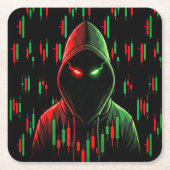 Trading Chart Pattern Streetwear Red Green Candle Kartonnen Onderzetters (Voorkant)