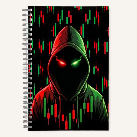 Trading Chart Pattern Streetwear Red Green Candle Notitieboek (Voorkant)