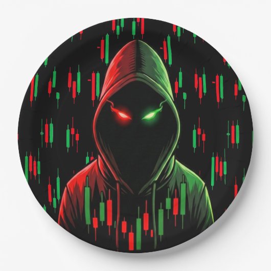 Trading Chart Pattern Streetwear Red Green Candle Papieren Bordje (Voorkant)