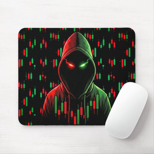Trading Chartpatroon Streetwear Rood Groene Kaars Muismat (Met muis)