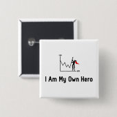 Trading Hero Vierkante Button 5,1 Cm (Voorkant /achterkant)