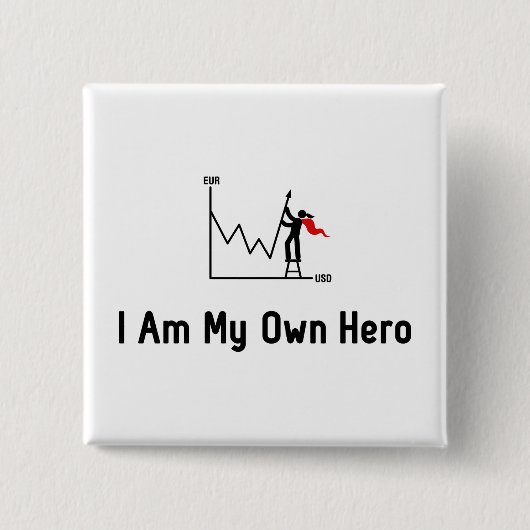 Trading Hero Vierkante Button 5,1 Cm (Voorkant)