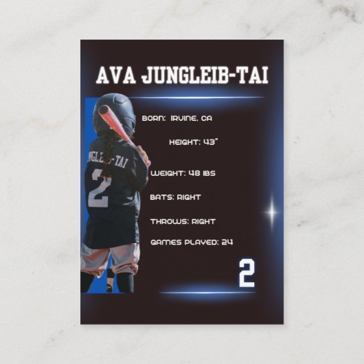 Trading Kaart Ava (Achterkant)