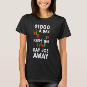 Trading Lovers Traders - $ 1000 per dag houdt de d T-shirt