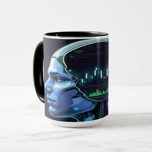 Trading Mind Power Coffee Mok – Brandstof uw markt (Voorkant links)