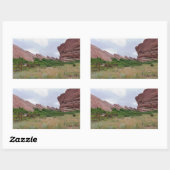 Trading Post Trail Rock Landmarks Rechthoekige Sticker (Vel)