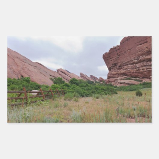 Trading Post Trail Rock Landmarks Rechthoekige Sticker (Voorkant)