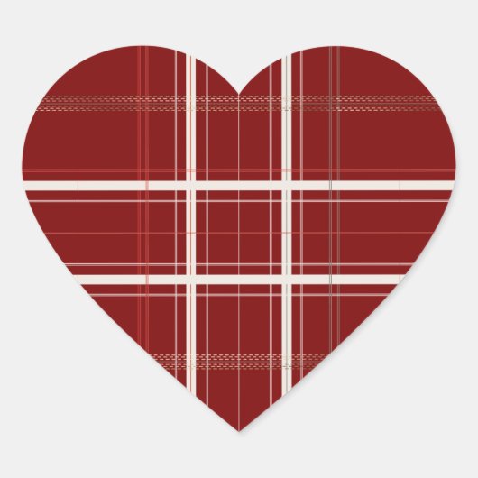 Traditie Geplaagd Gezellig Log Cabin Donker Rood K Hart Sticker (Voorkant)