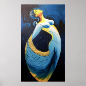 Traditie in beweging: een modern Indiaas silhouet Poster (Voorkant)