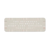 Traditie Plaid Gezellig Cabin Forest Beige Kerstmi Etiket (Voorkant)