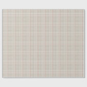 Traditie Plaid Gezellige Cabin Goud Beige Kerstmis Cadeaupapier (Vlak)