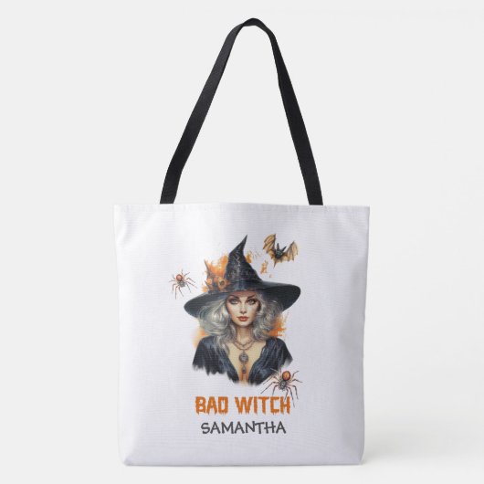  traditie waterverf sexy spooky slechte heks tote bag (Voorkant)