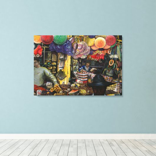 Tradities van de oude handel, Jeruzalem Canvas Afdruk (Insitu (Houten vloer))