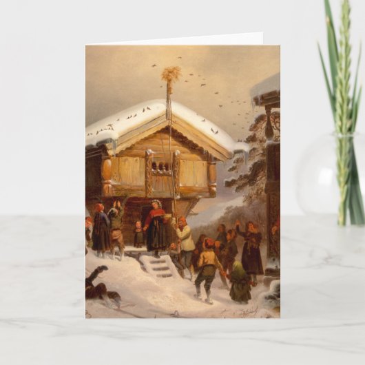 Tradities van Kerstmis Juleskikk Noors Kaart (Voorkant)