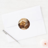 Tradities van Kerstmis Juleskikk Noors Ronde Sticker (Envelop)