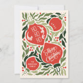 Tradities Vrolijk Kerstmis Non-foto Feestdagenkaart (Voorkant)