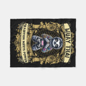 Tradition Meets Power - Kickboxing And Muay Thai C Fleece Deken (Voorkant (Horizontaal))