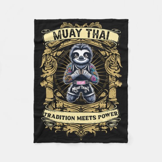 Tradition Meets Power - Kickboxing And Muay Thai C Fleece Deken (Voorkant)
