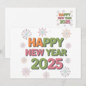 Tradition Meets Style: Happy New Year 2025 Kaarten (Voorkant / Achterkant)