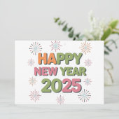 Tradition Meets Style: Happy New Year 2025 Kaarten (Staand voorkant)