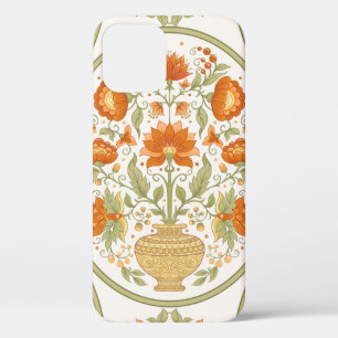 Tradition mughal motief, fantasiemakloemen in retr Case-Mate iPhone case