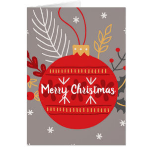 Traditiona Merry Kerstmis/Rood Ornament