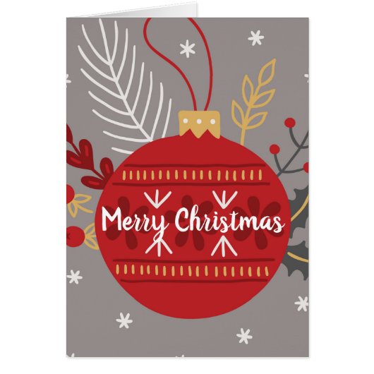 Traditiona Merry Kerstmis/Rood Ornament (Voorkant)