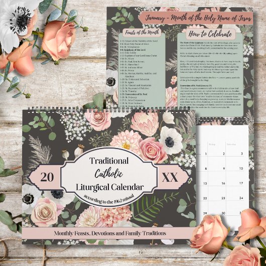 Traditional 1962 Missal Catholic Liturgical  Kalender