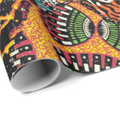 Traditional african fabric and wild animal skins p cadeaupapier (Rol Hoek)