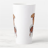 Traditional Arab Falcon Hunt Latte Mok (Voorkant)