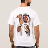 Traditional Arab Falcon Hunt T-shirt (Achterkant)