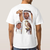 Traditional Arab Falcon Hunt T-shirt (Achterkant)