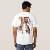 Traditional Arab Falcon Hunt T-shirt (Achterkant volledig)