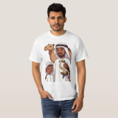 Traditional Arab Falcon Hunt T-shirt (Voorkant volledig)