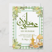 Traditional Arabic Tea and Iftar Snacks Eid Card Feestdagenkaart (Voorkant)