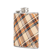 Traditional Autumn Plaid Vinyl Wrapped Hip Flask Heupfles (Links)