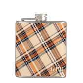 Traditional Autumn Plaid Vinyl Wrapped Hip Flask Heupfles (Voorkant)