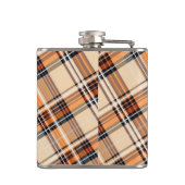 Traditional Autumn Plaid Vinyl Wrapped Hip Flask Heupfles (Achterkant)