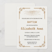 Traditional Baptism for Daughter Gold Cross Kaart (Voorkant / Achterkant)