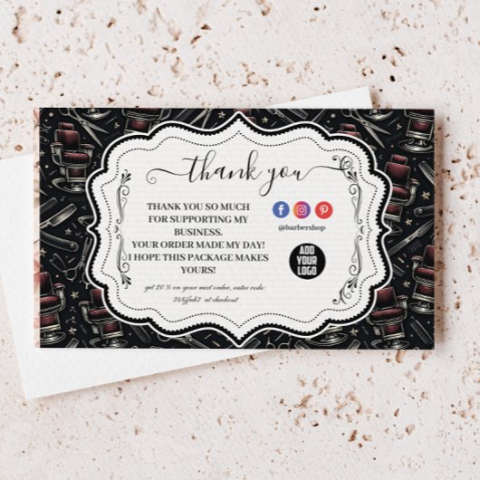 Traditional Barber Tools Classic Grooming Bedankkaart