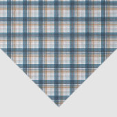 Traditional Beige Tan Taupe Brown Teal Blue Tartan Tissuepapier (Detail)