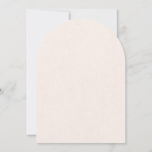 Traditional Blush Pink Monogram Wedding Invitation Kaart (Achterkant)