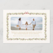 traditional bow christmas botanical 2 photo frame  feestdagenkaart (Achterkant)