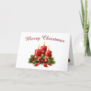 Traditional Candles Christmas Kaart